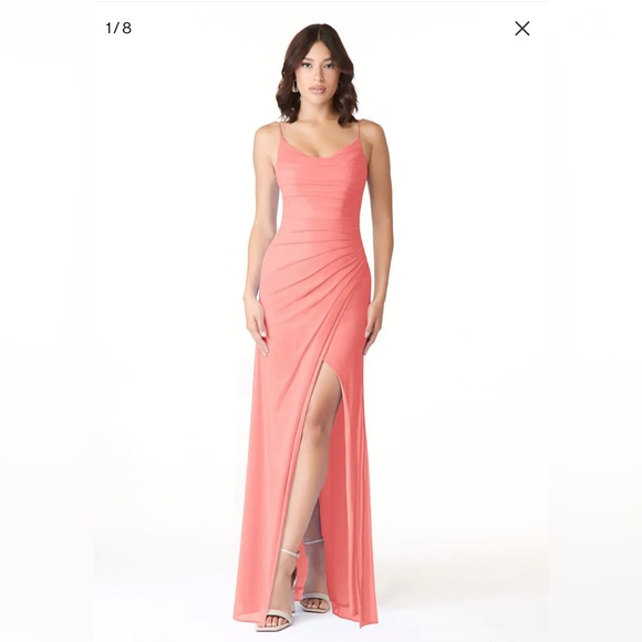 Azazie Dresses & Skirts - Azazie Coral Deandra Bridesmaid Dress